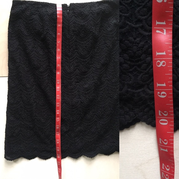 Talbots Scallop Lace Black Skirt. - Picture 7 of 11